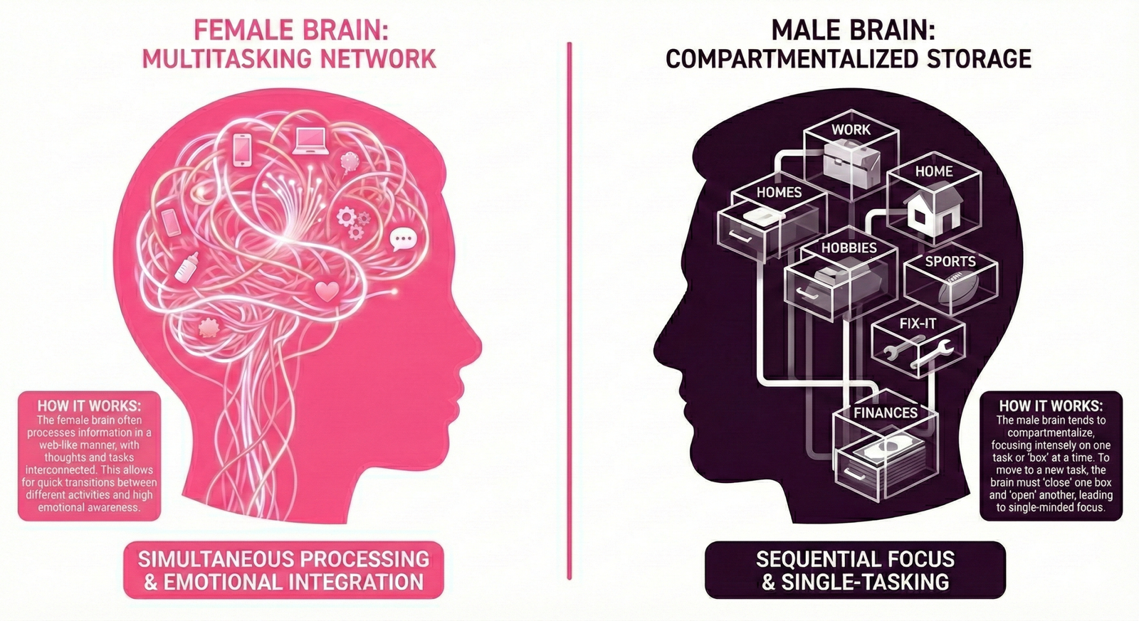 Male vs Female Brain Psychology