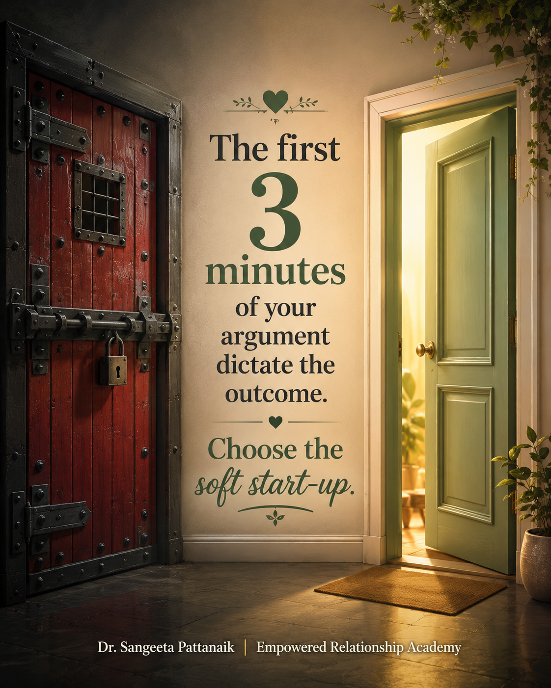 A couple using a collaborative soft start-up to discuss relationship issues