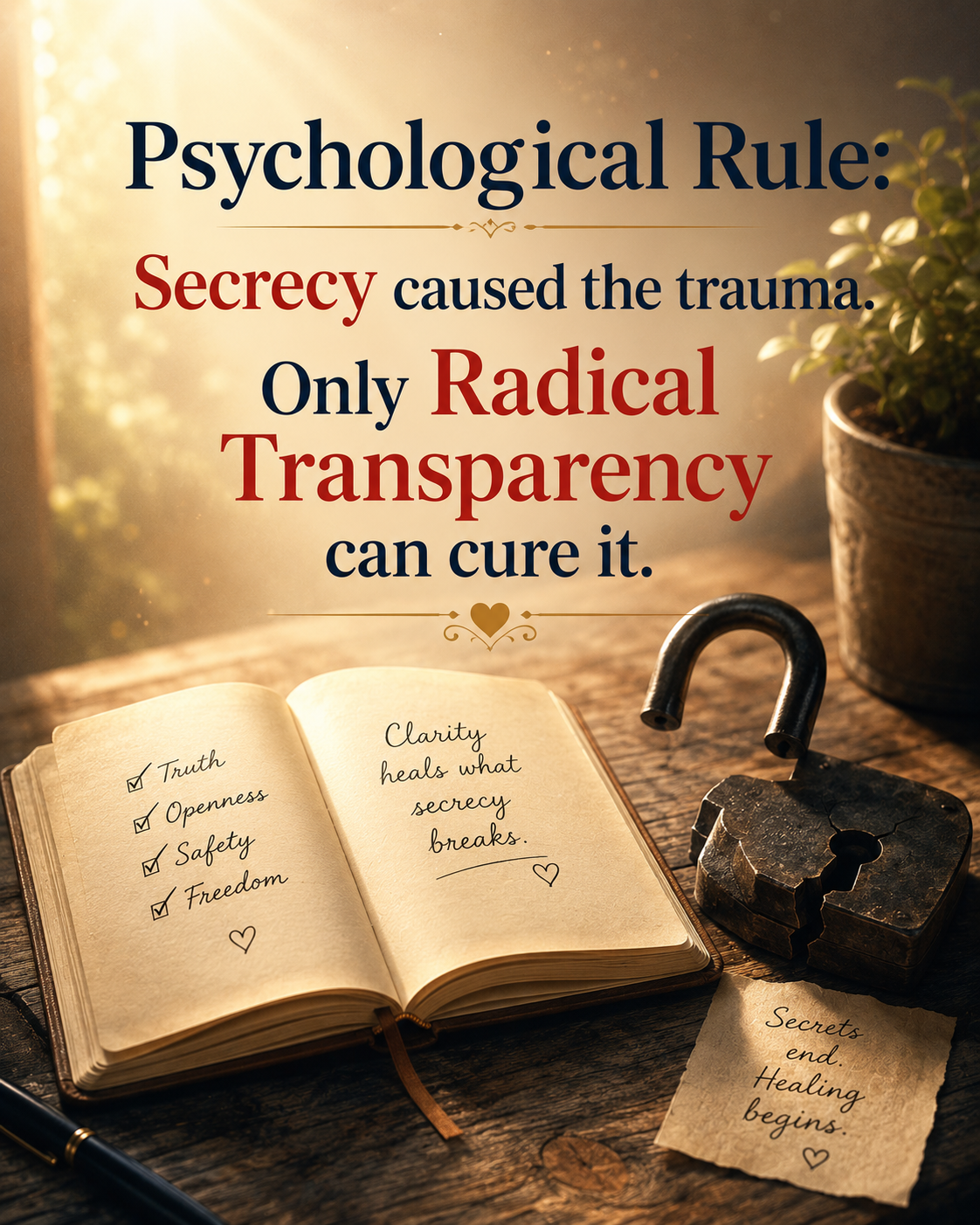 Concept of radical transparency and open communication