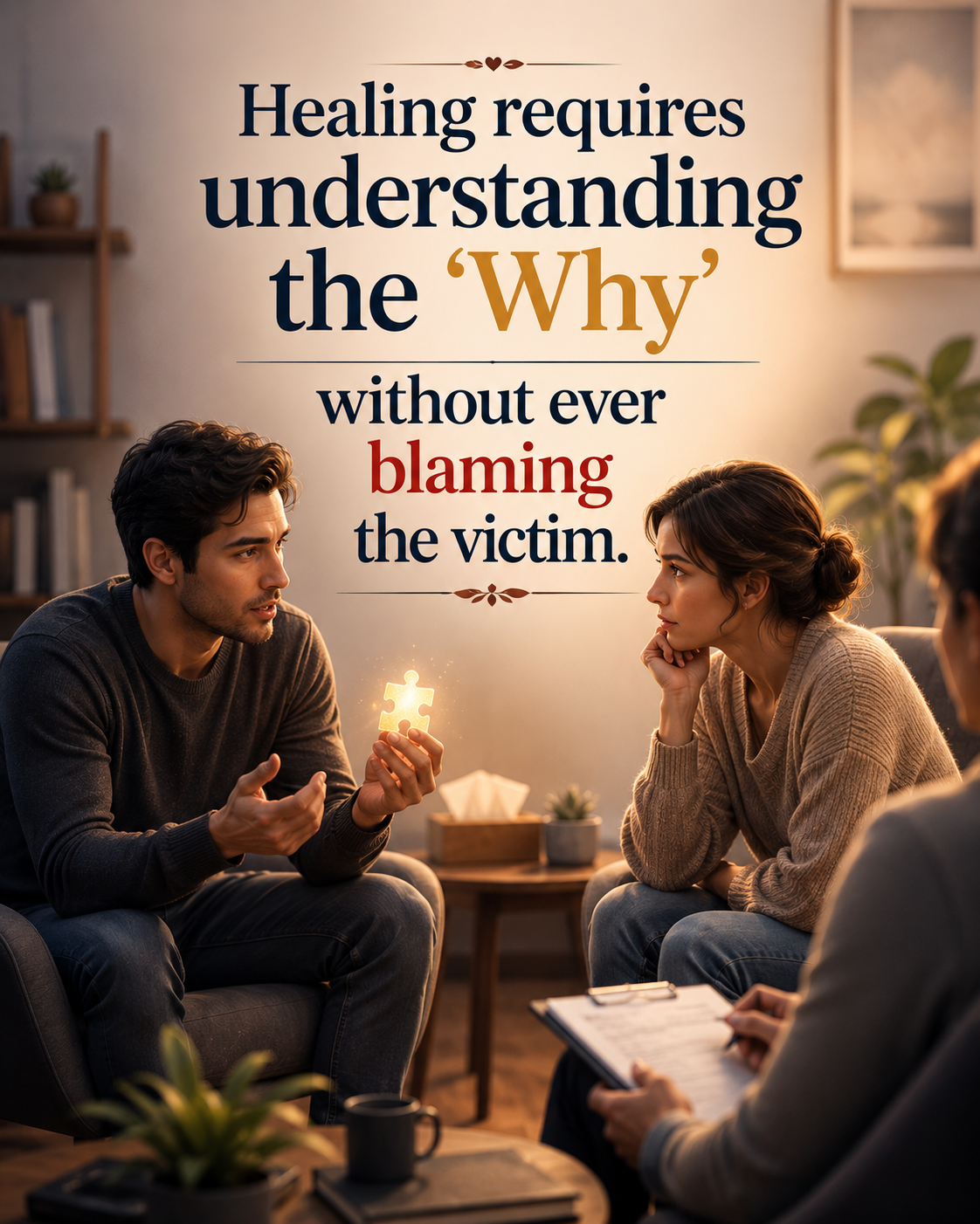 A couple having a deep emotional conversation about vulnerability