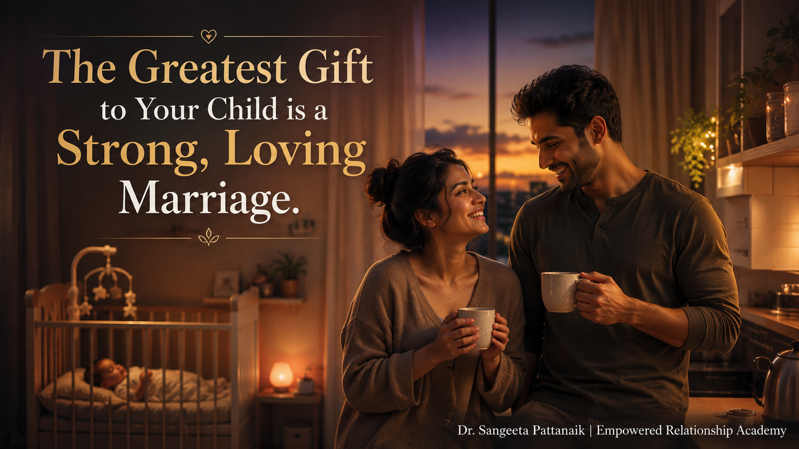 A couple practicing micro-moments of connection and protecting their marriage after kids