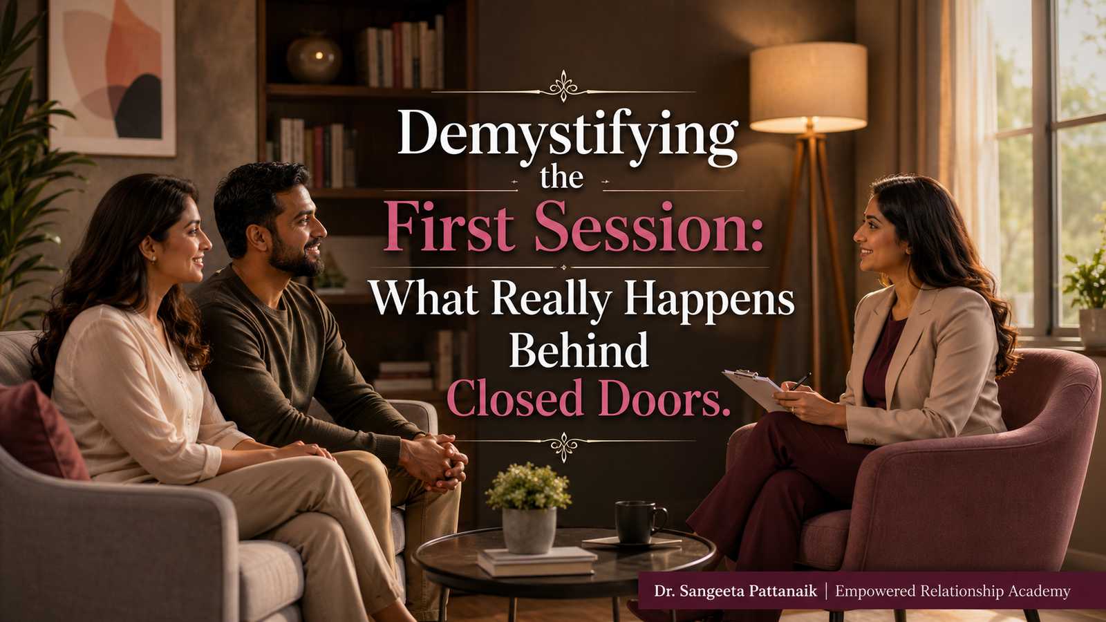 A supportive and calm environment for a first couples therapy session