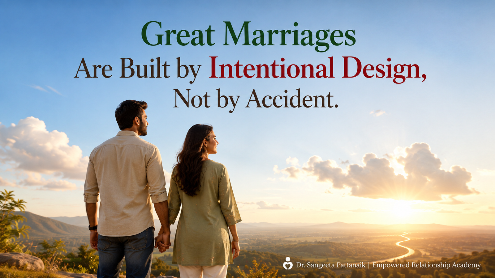 A happy couple evolving together by choice through continuous relationship optimization