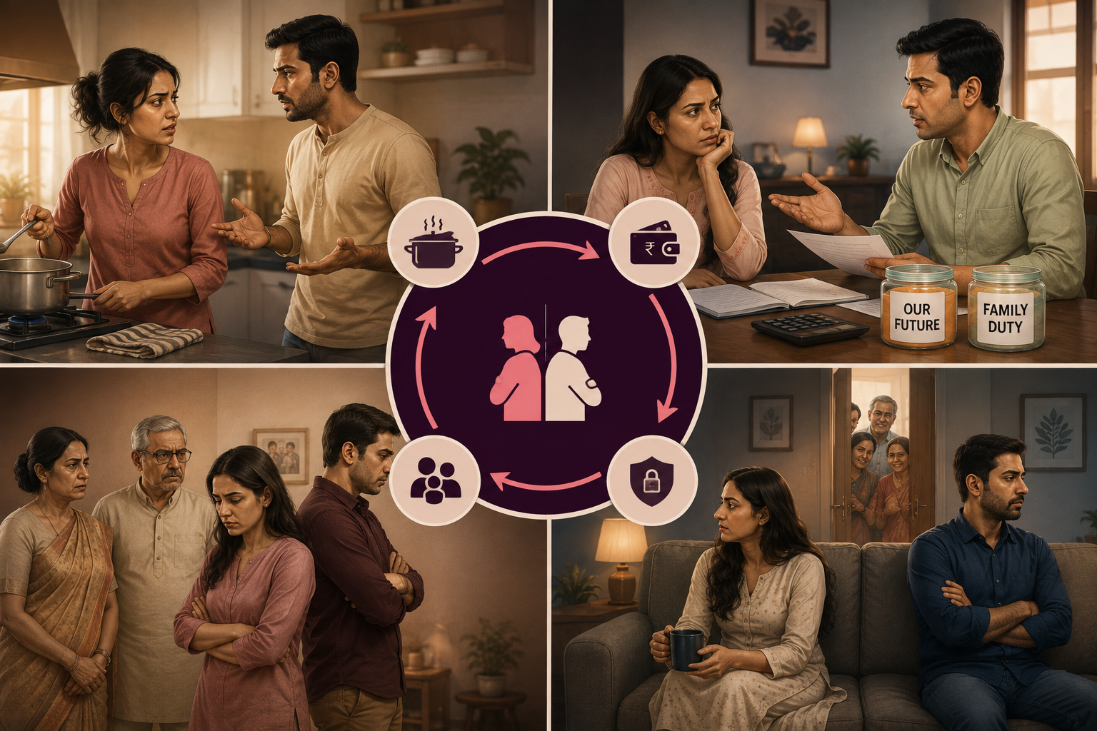 Indian marriage conflict dynamics